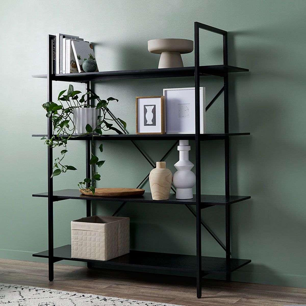 Porto Bookcase - All Black