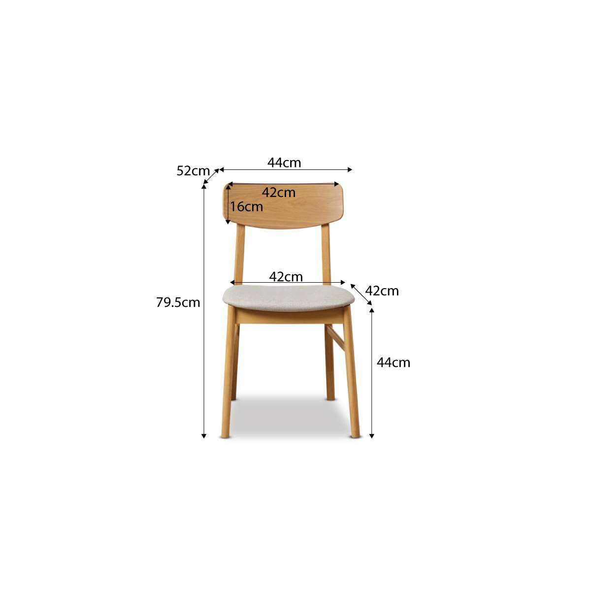 Leon Dining Chair - Set of Two - Natural