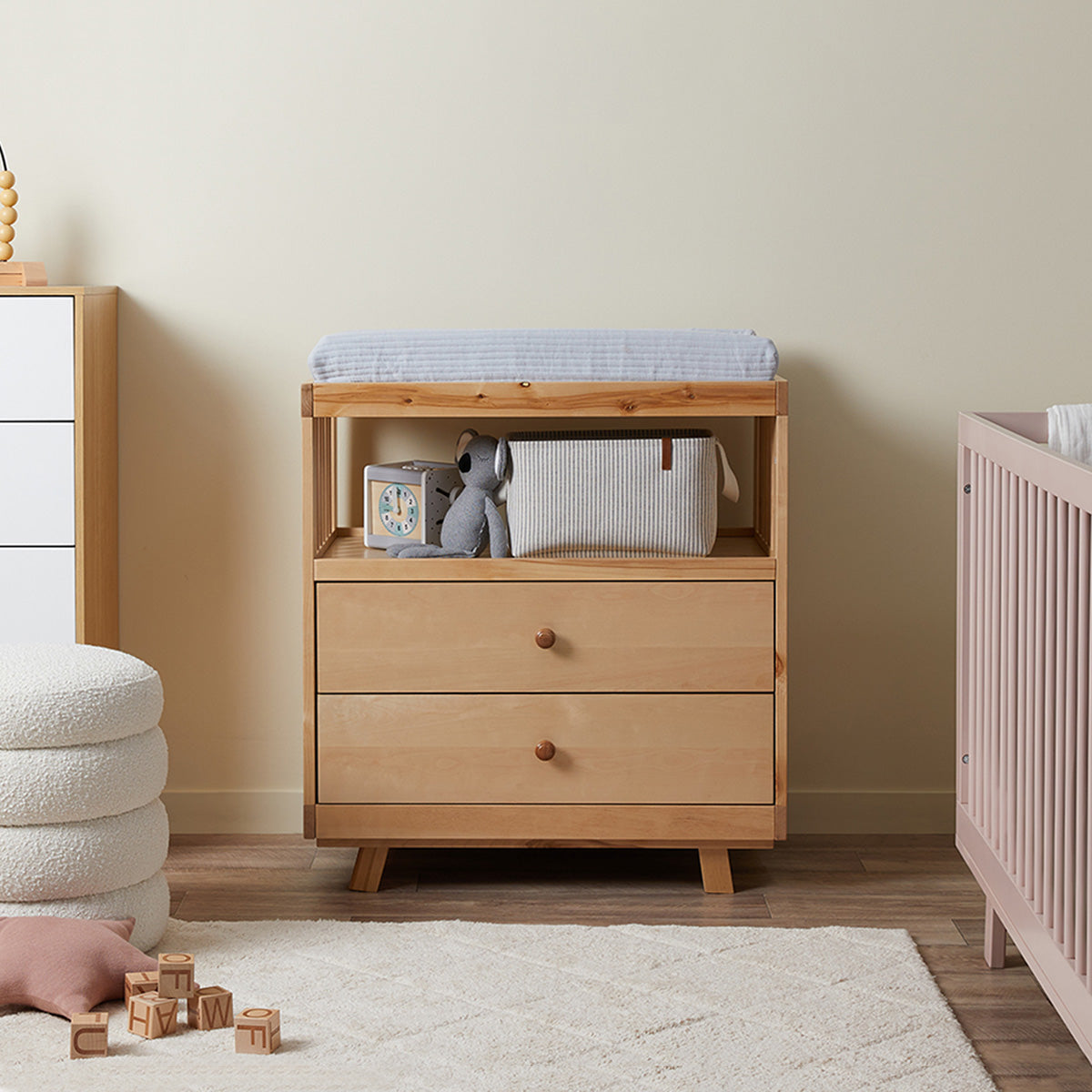 Aspen Change Table with Drawers - Birch