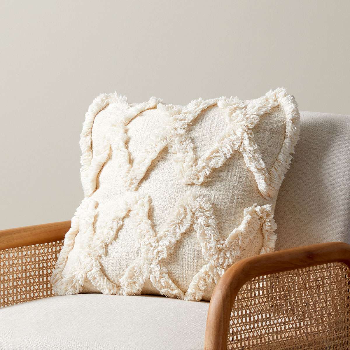 Mieke Tufted Throw Cushion - Natural