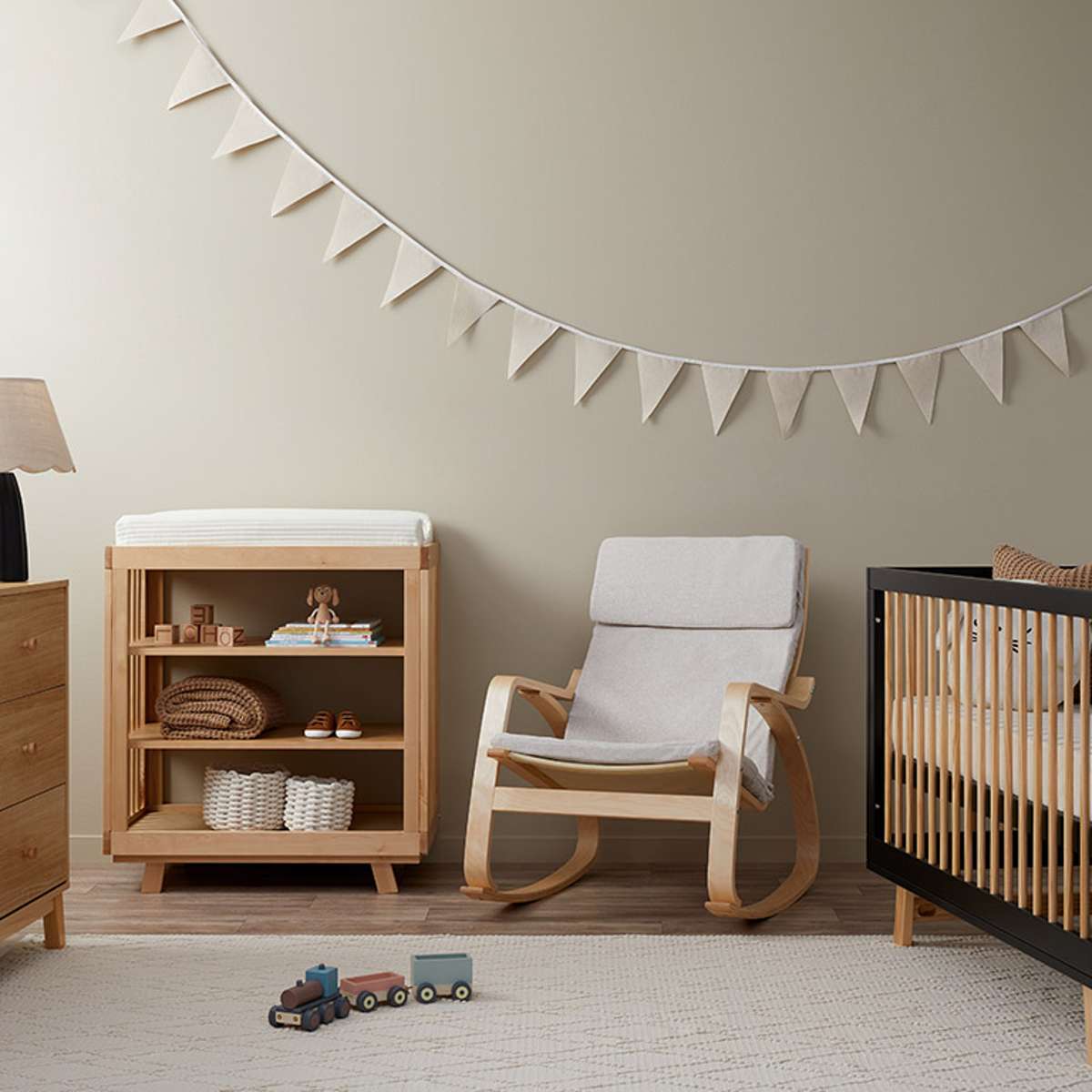 Aspen Classic Cot - Black/Natural - Mocka Australia