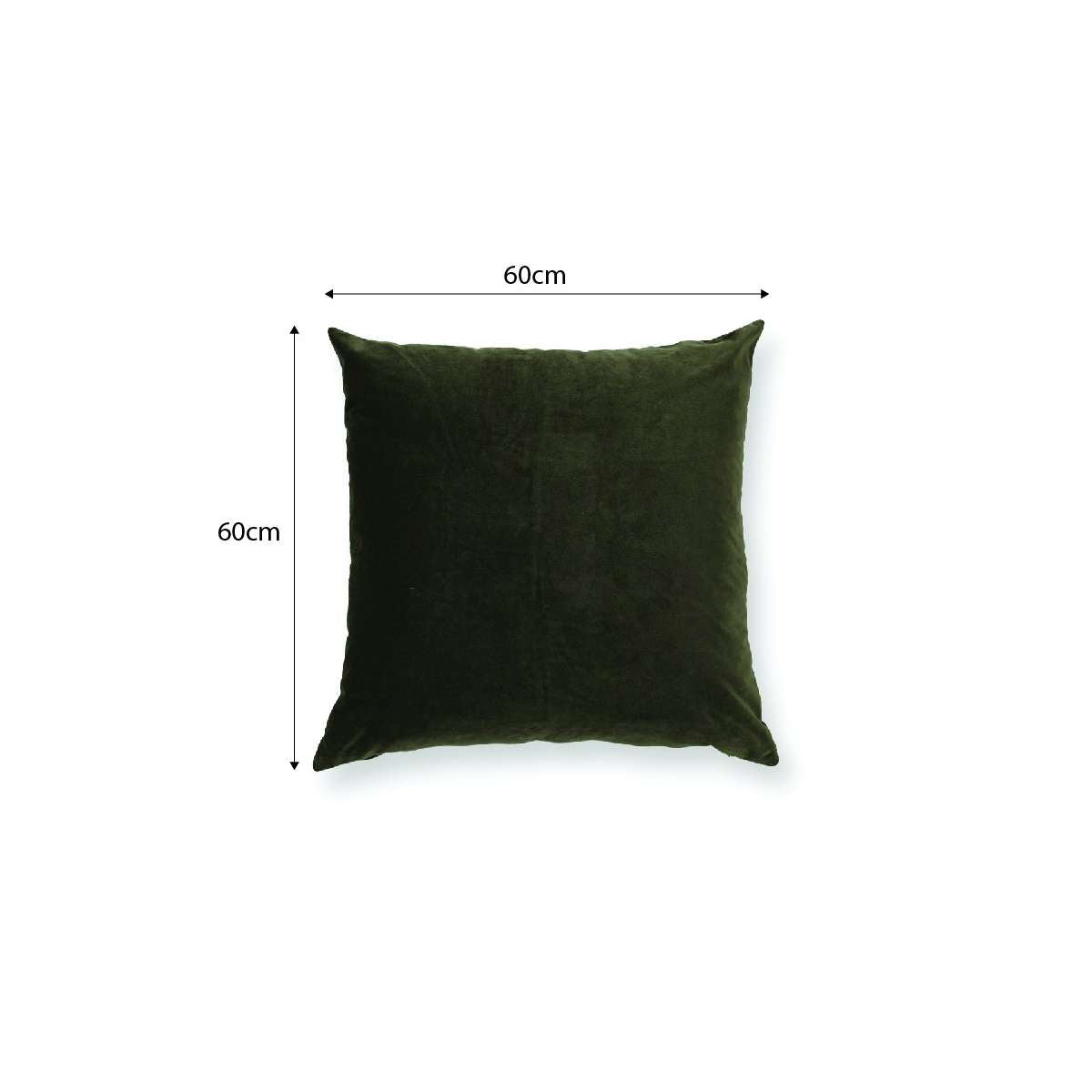 Velvet Euro Cushion Cover - Olive