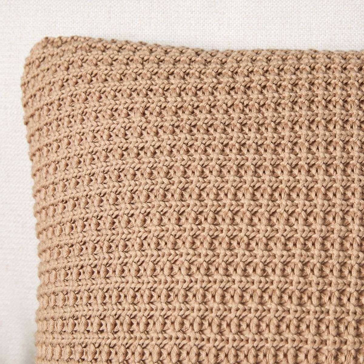 Brennan Knit Cushion Cover - Latte