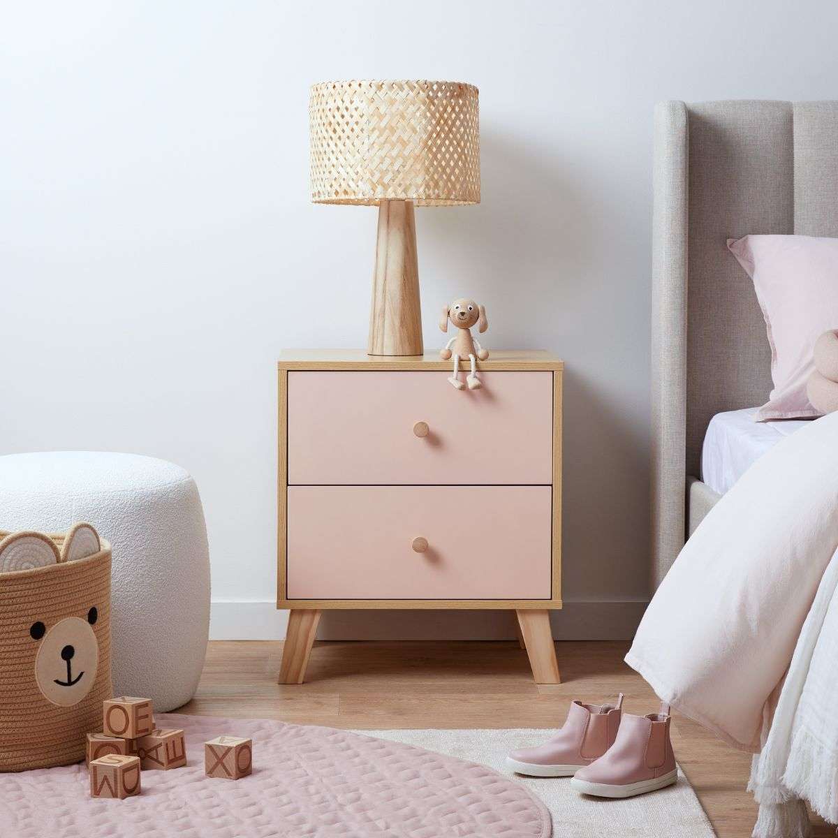 Sonata Pink King Single Four Piece Bedroom Set