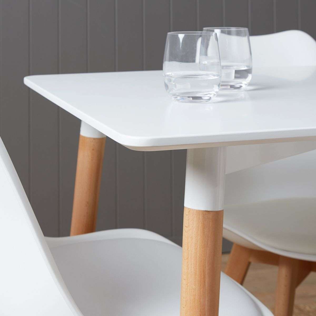 Contemporary 4 Seater Dining Table - White