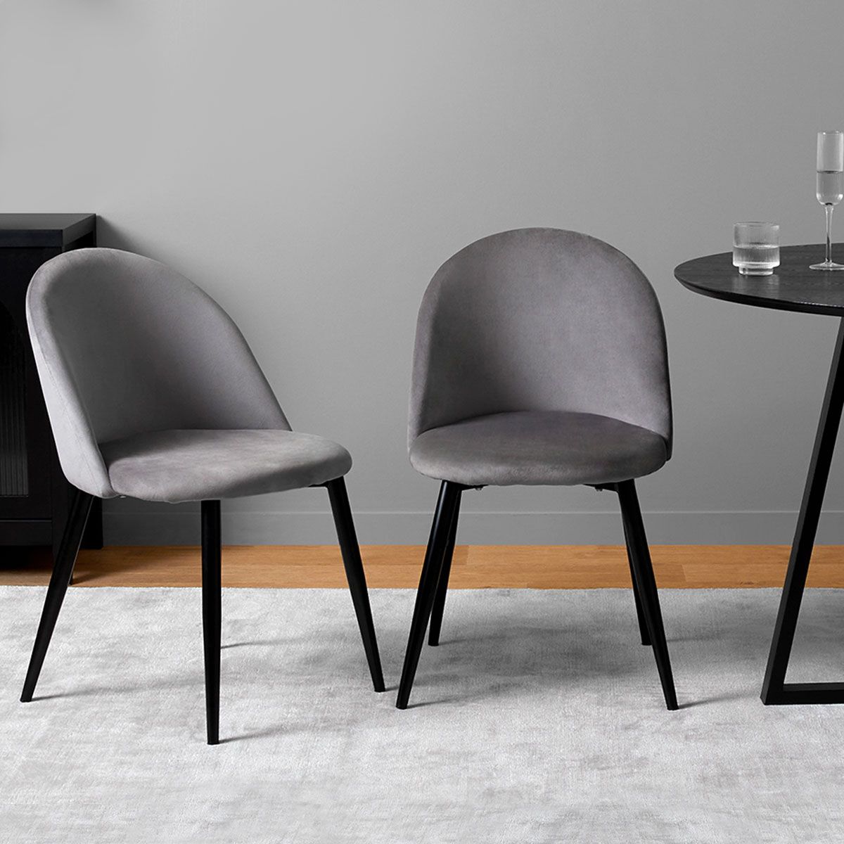 Londyn Dining Chairs - Set of 2 - Grey