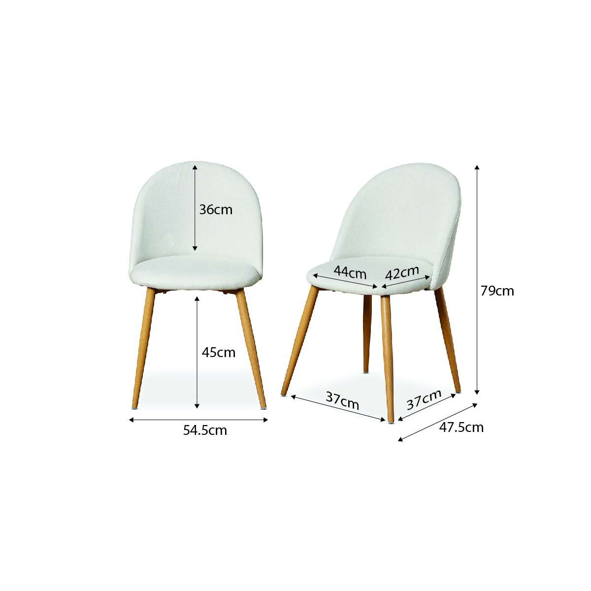 Eve Birch and Londyn Natural Six Seater Dining Set - Mocka Australia