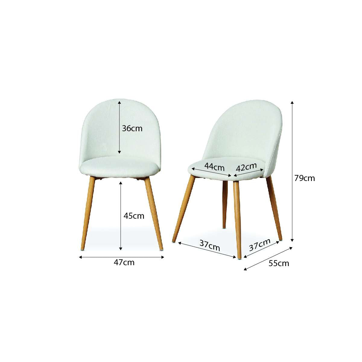 Kyoto Natural and Londyn Cream Five Piece Dining Set