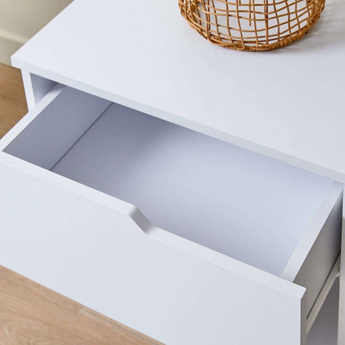 Zack Bedside Table - White