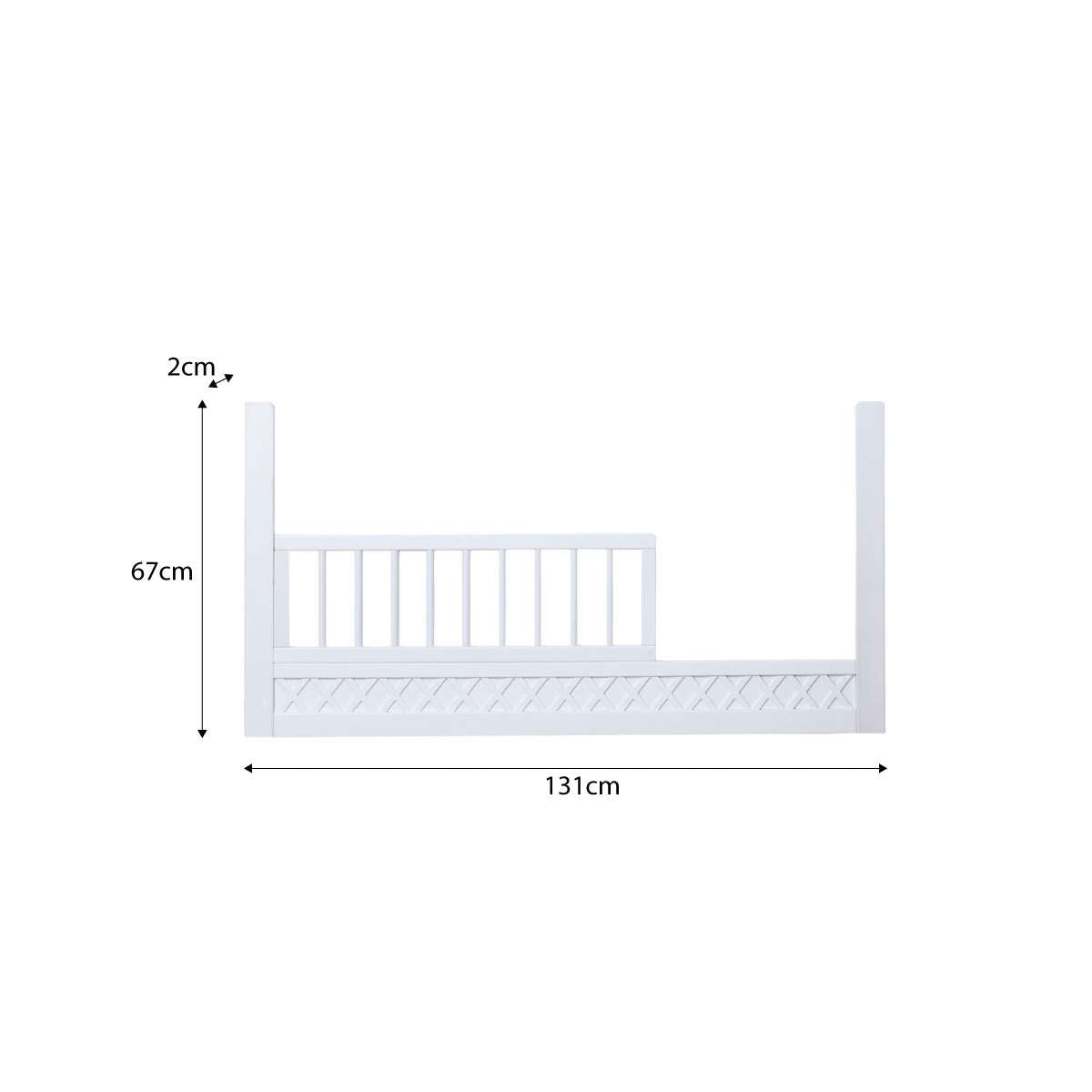 Genevieve Cot Toddler Bed Half Frame