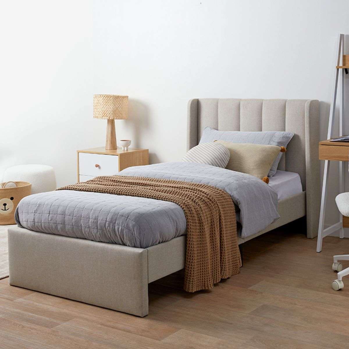 Quinn Single Bed - Natural