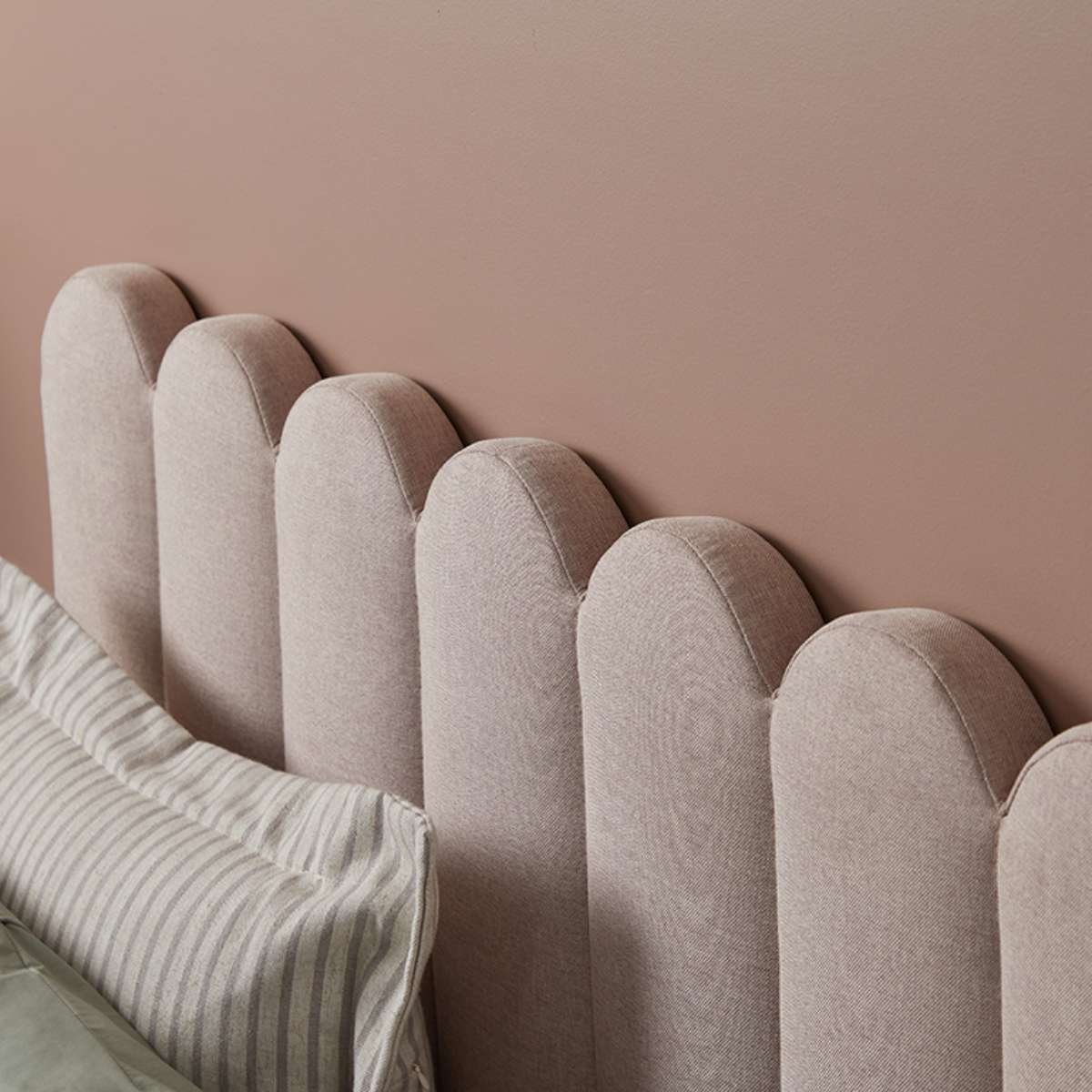 Fiona King Single Bed - Dusty Pink - Mocka Australia