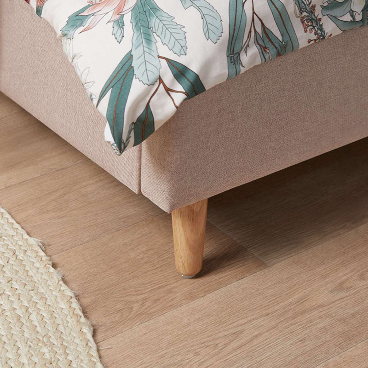 Fiona King Single Bed - Dusty Pink - Mocka Australia