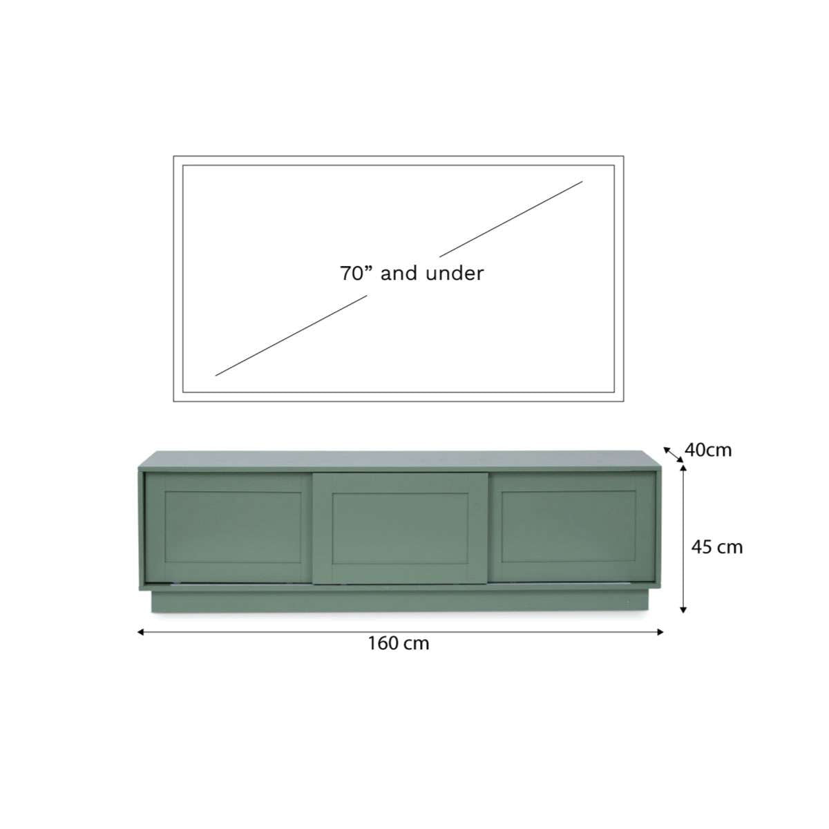 Eros Entertainment Unit - Sage Green