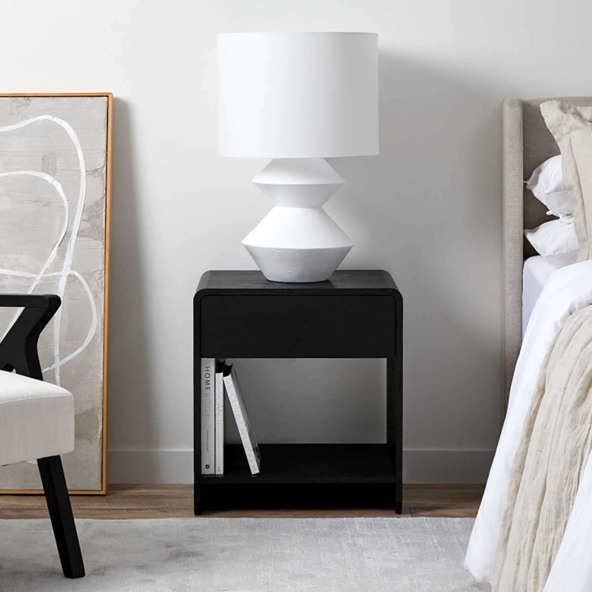 Owen Bedside Table - Black Bundle