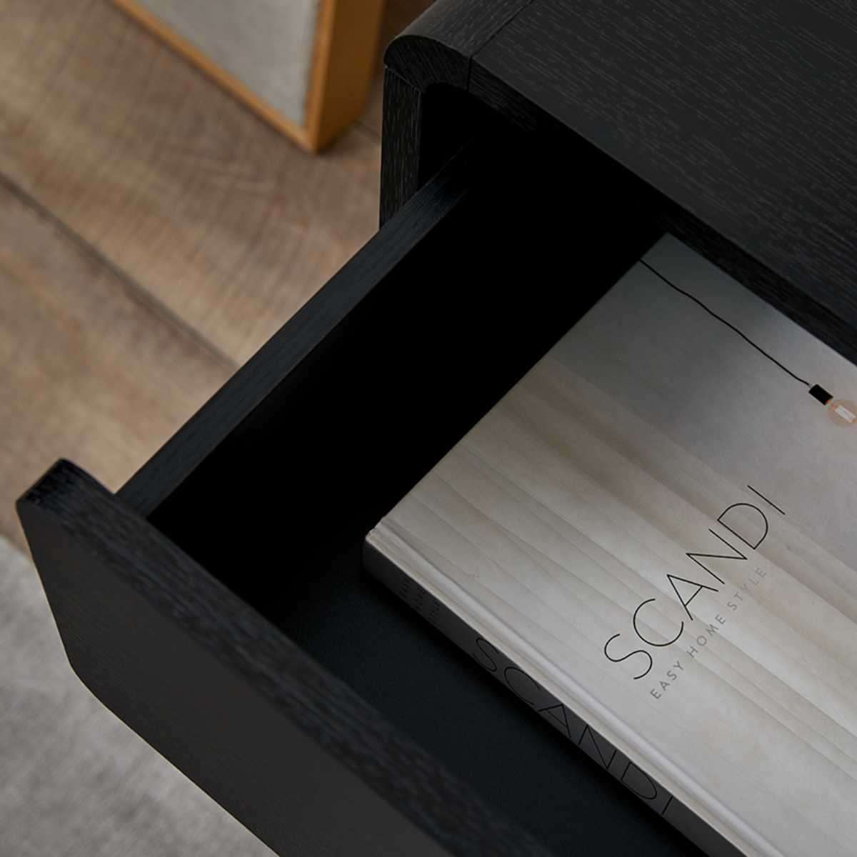 Owen Bedside Table - Black