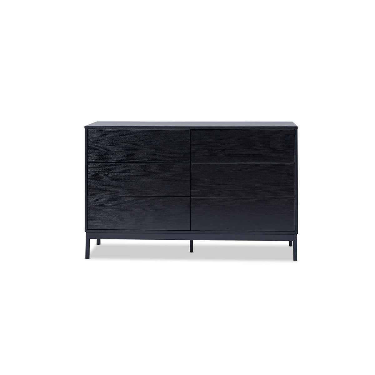 Zander Six Drawer - Black