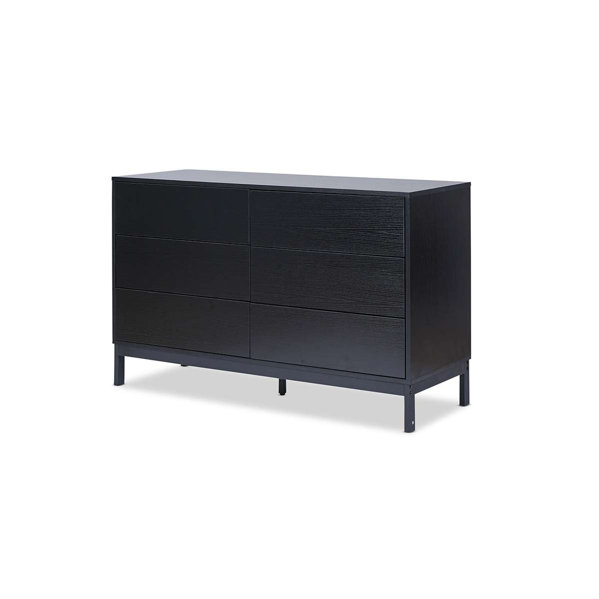 Zander Six Drawer - Black
