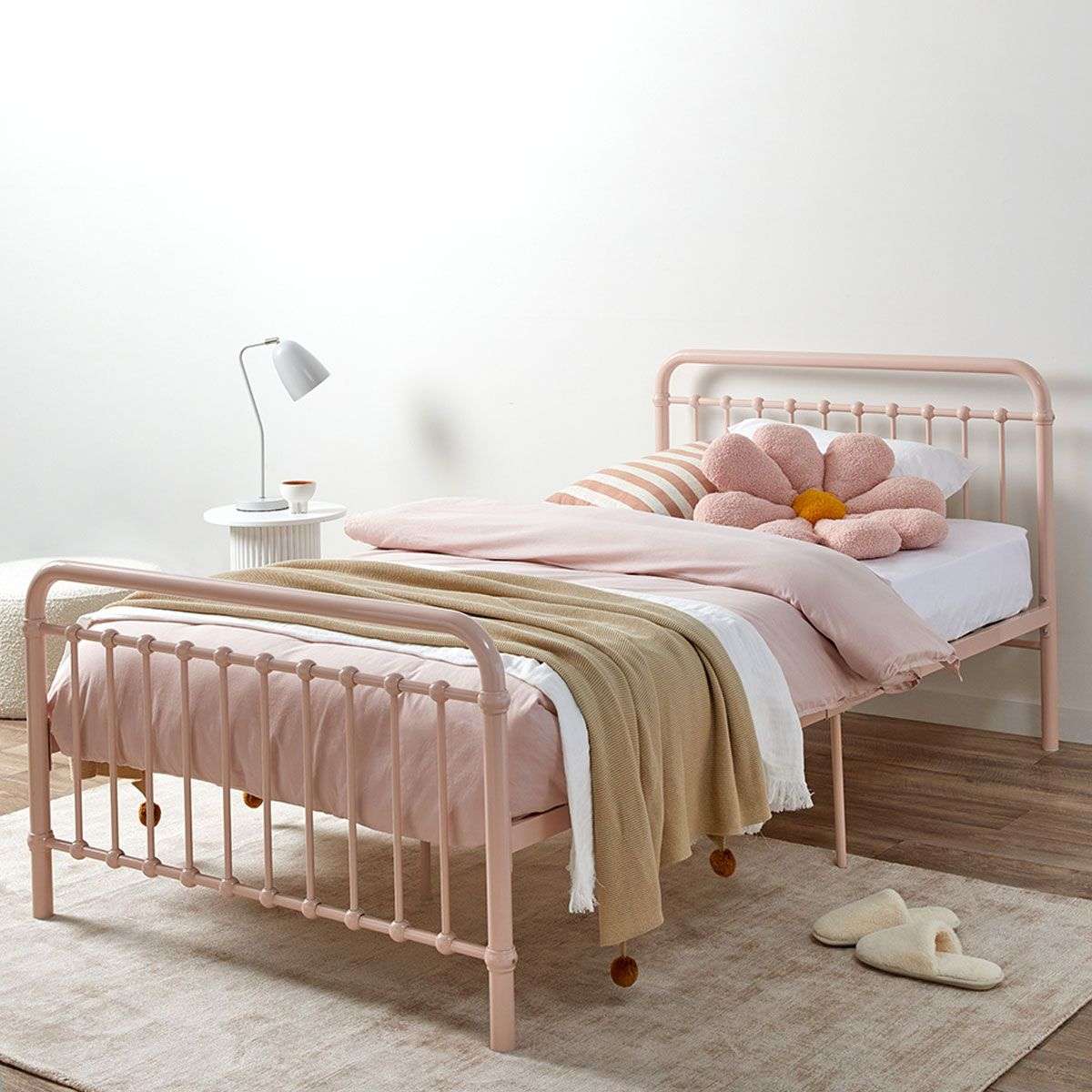 Sonata Bed - King Single - Pink