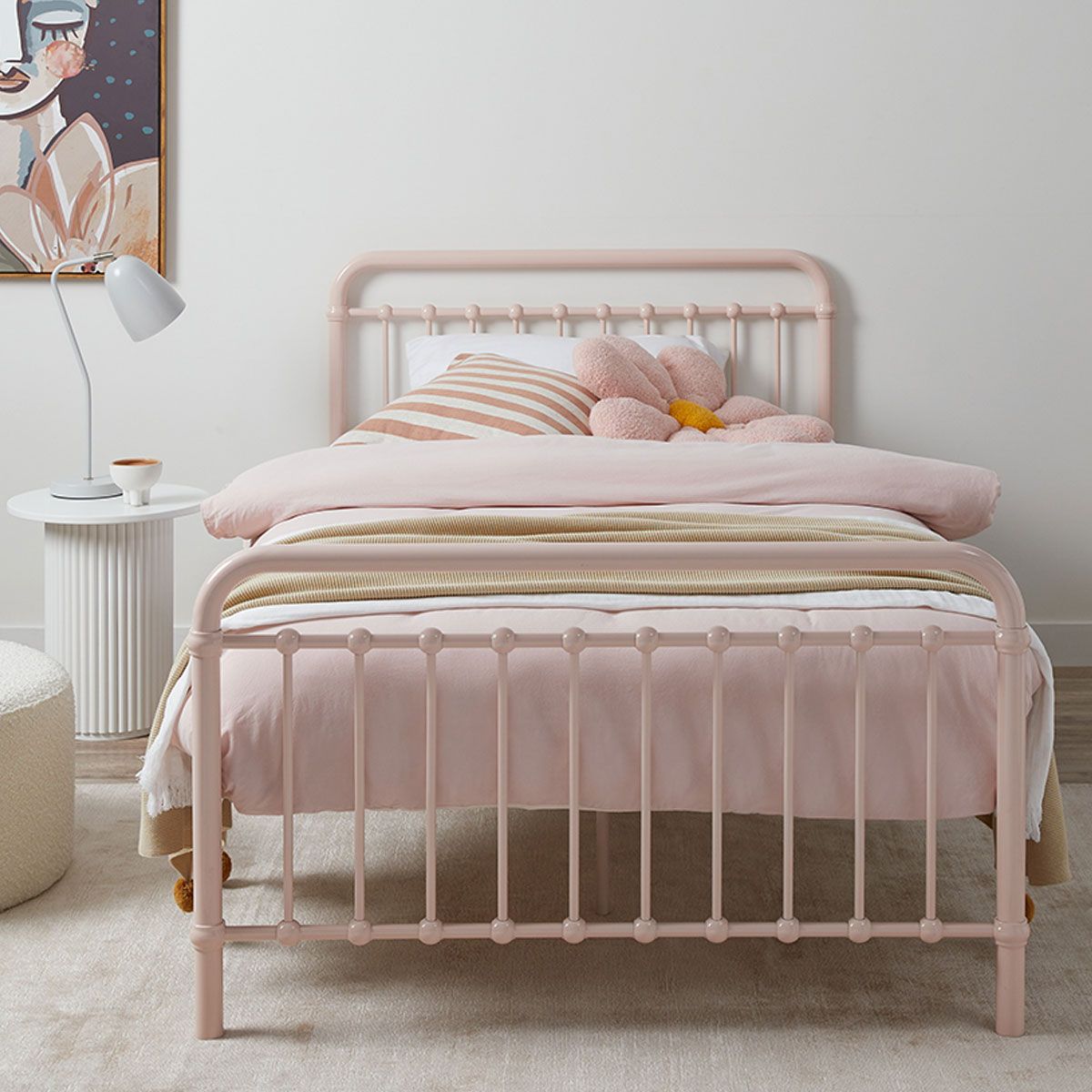 Single Girly Beds Sonata Bed Single Pink Kids Furniture