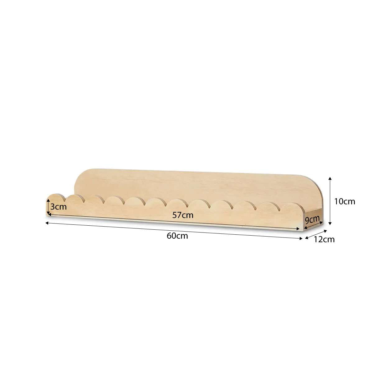 Sarah Scalloped Wall Shelf