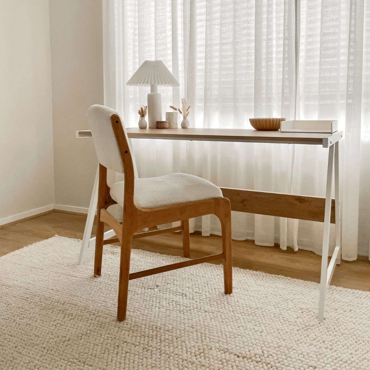 Brixton Trestle Desk - White