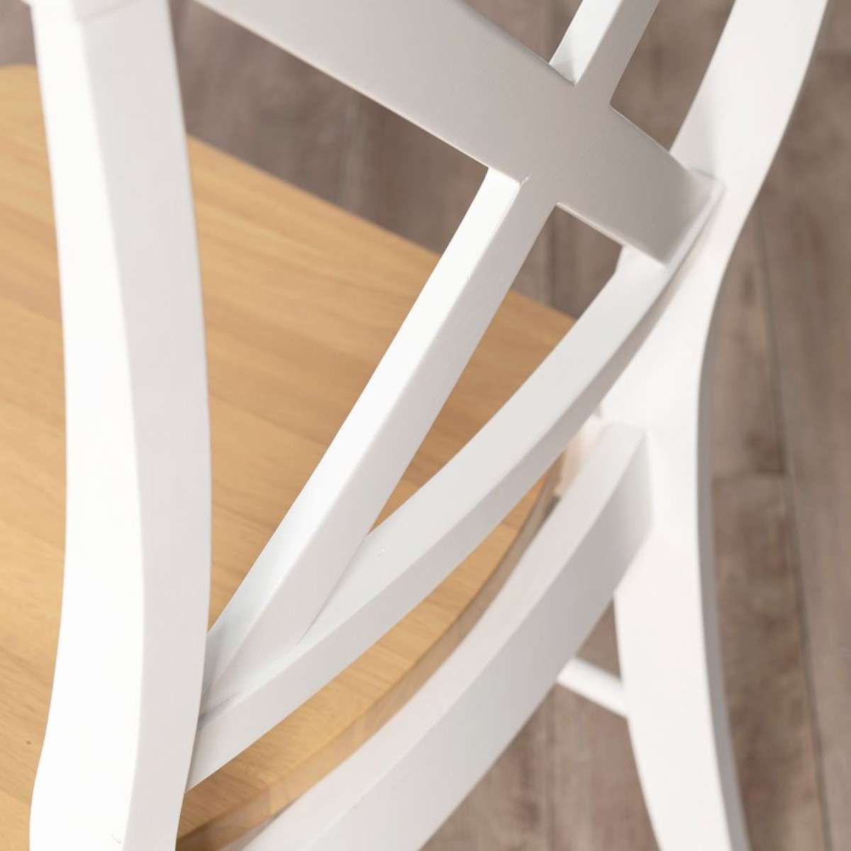 Hamptons Dining Chair - White/Natural