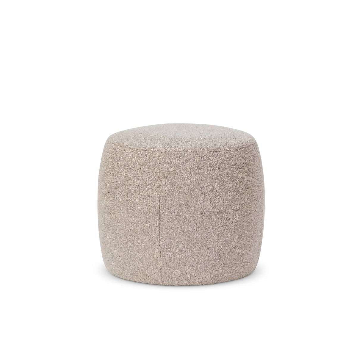 Smooth Boucle Ottoman - Small - Hazelnut