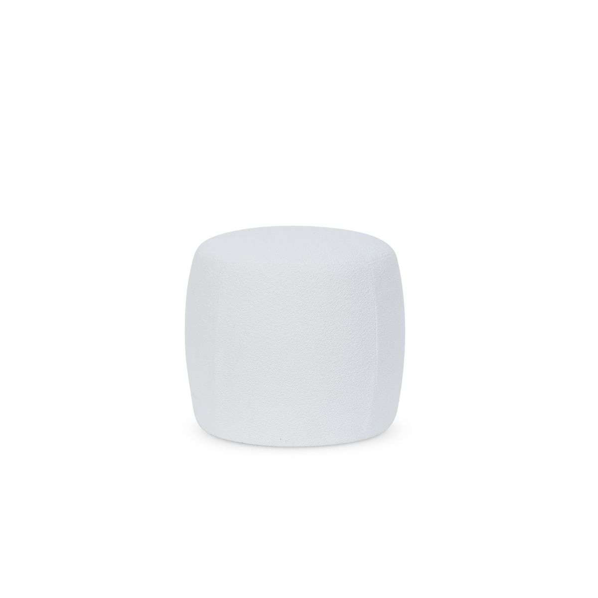 Smooth Boucle Ottoman - Small - Cream