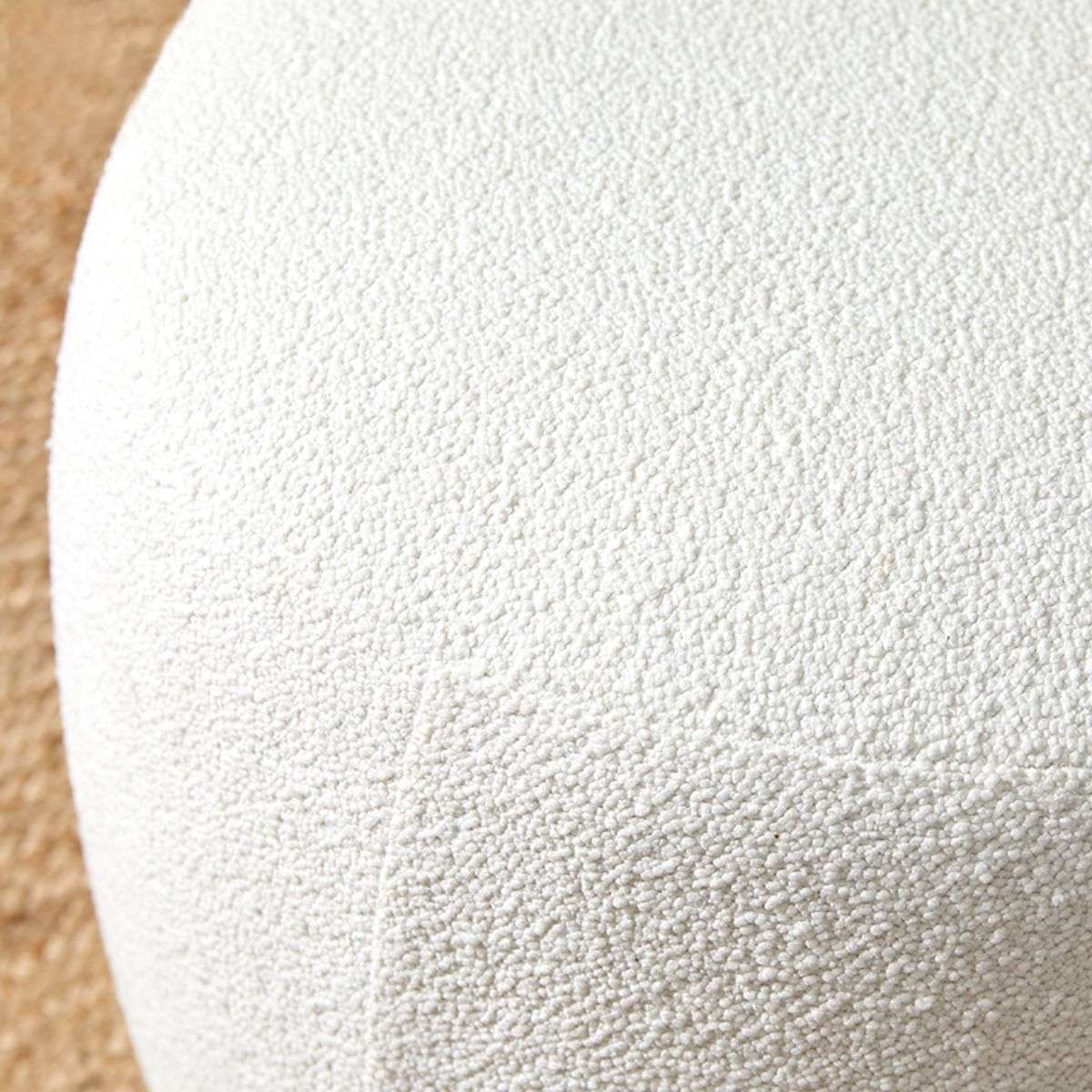 Smooth Boucle Ottoman - Small - Cream