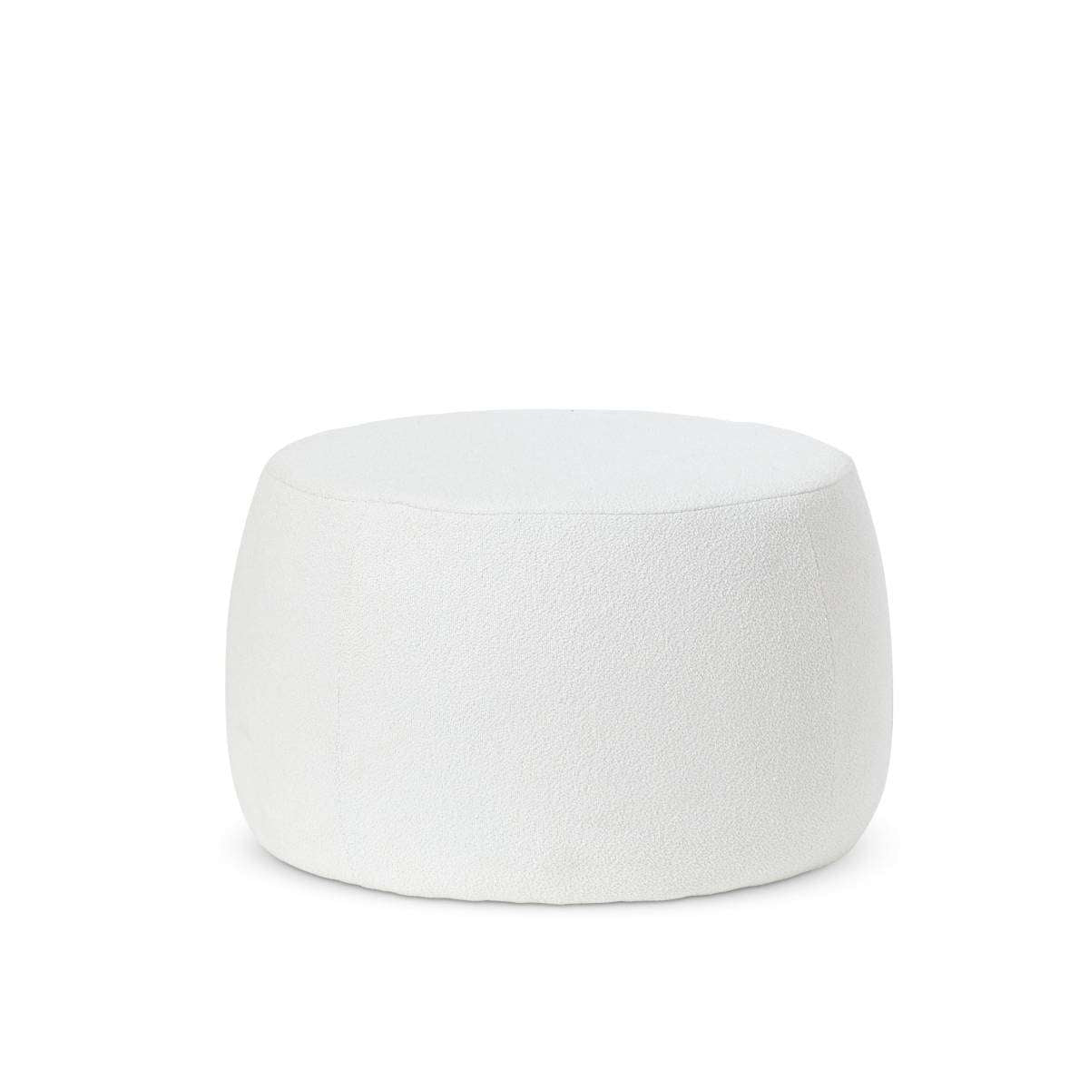 Smooth Boucle Ottoman - Large - Cream