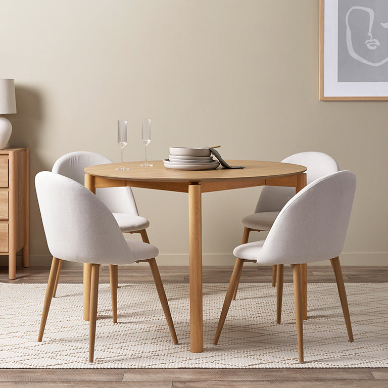 Leon 4 Seater Dining Table - Natural