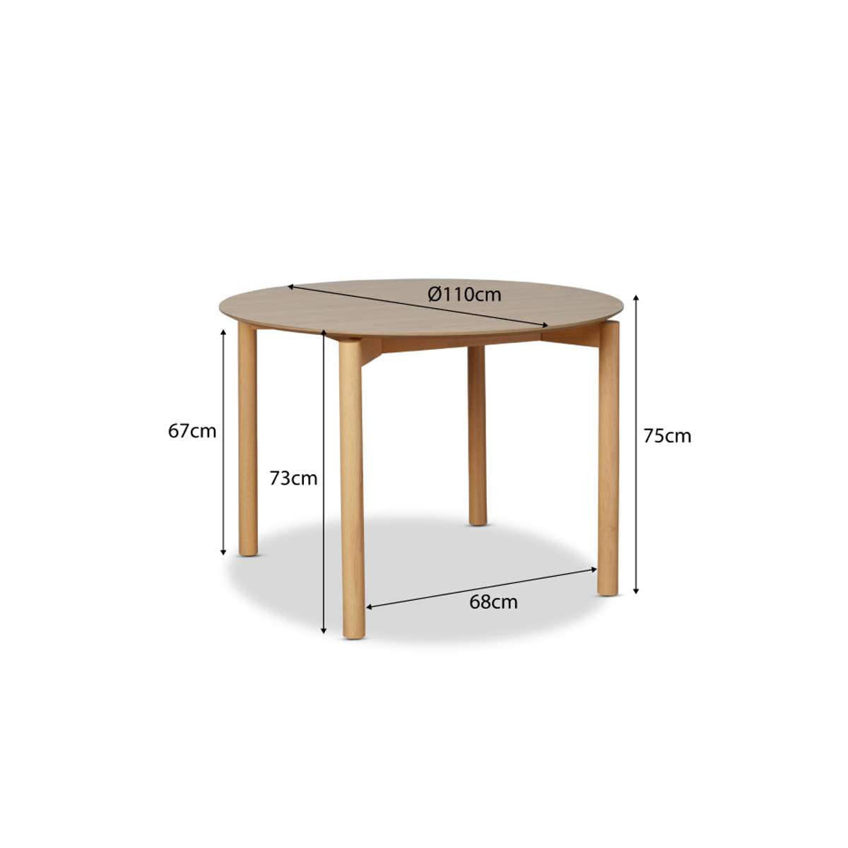 Leon 4 Seater Dining Table - Natural