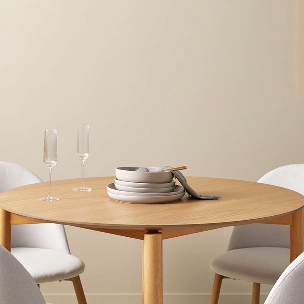 Leon 4 Seater Dining Table - Natural
