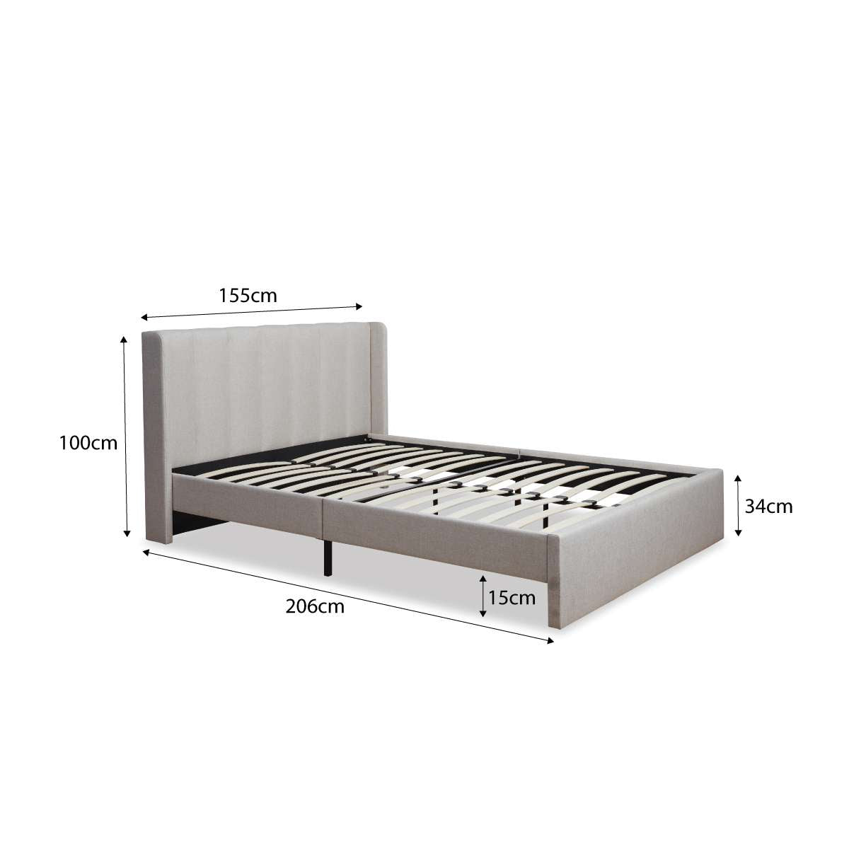 Quinn Double Bed Natural Mattress Bundle