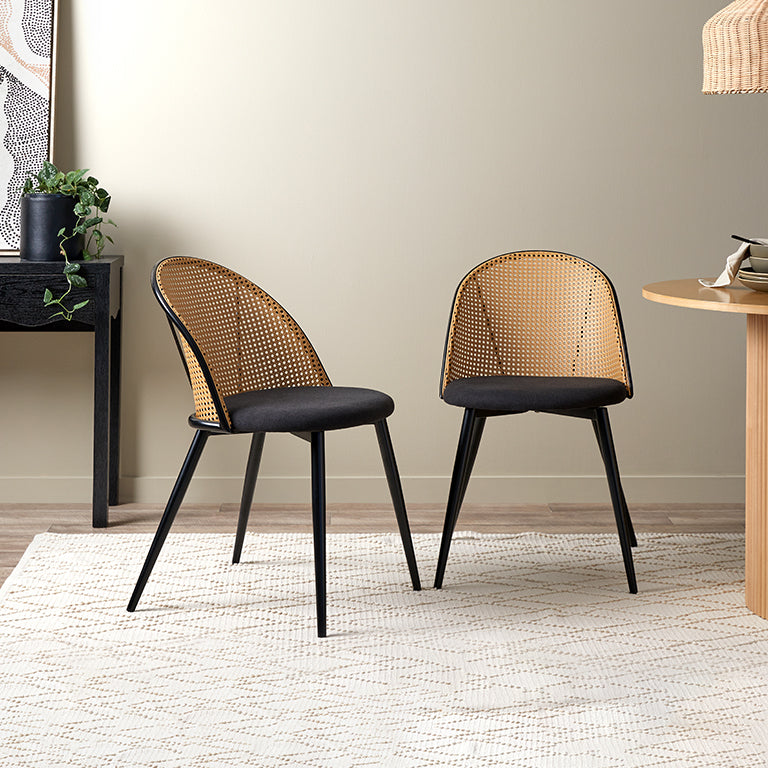 Avila Dining Chair - Set of 2 - Black