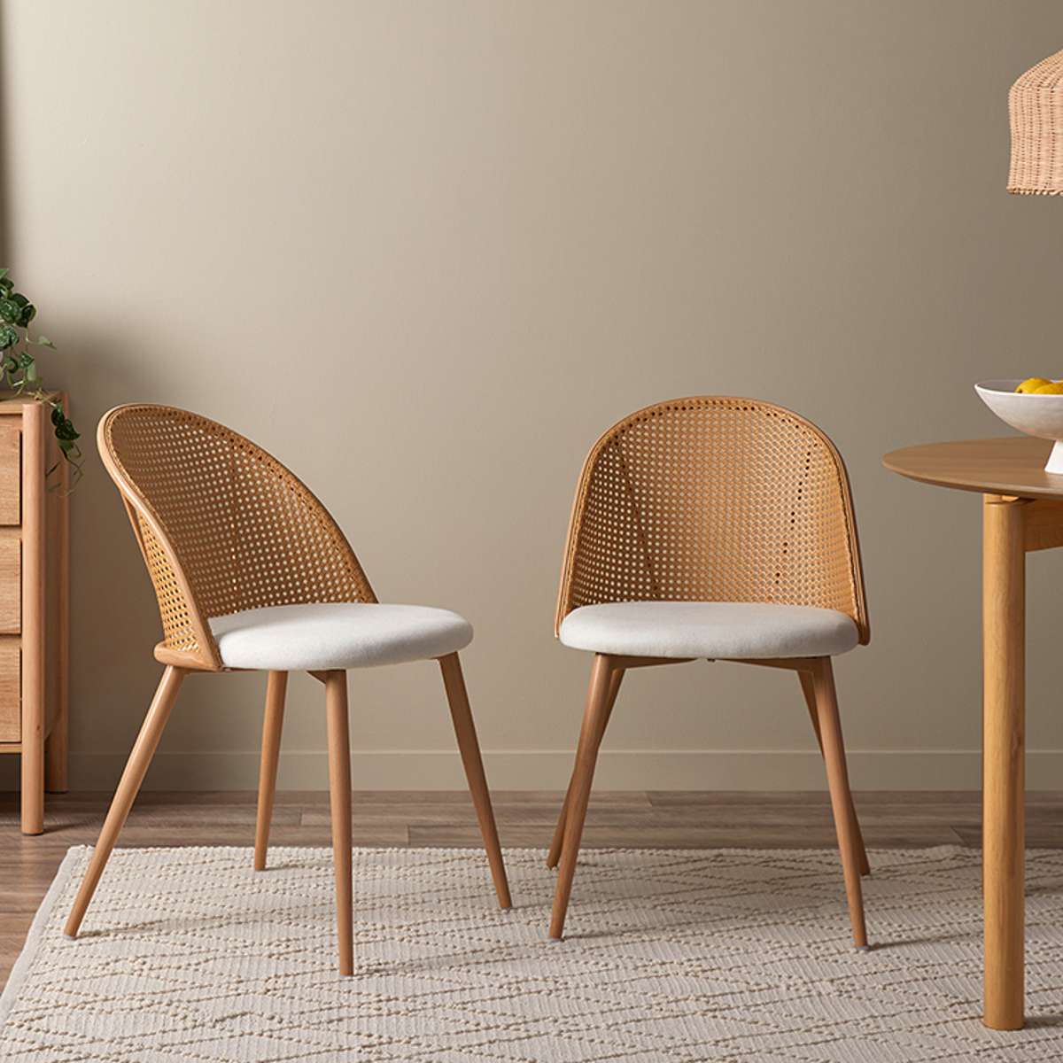 Kyoto Natural and Avila Natural Five Piece Dining Set