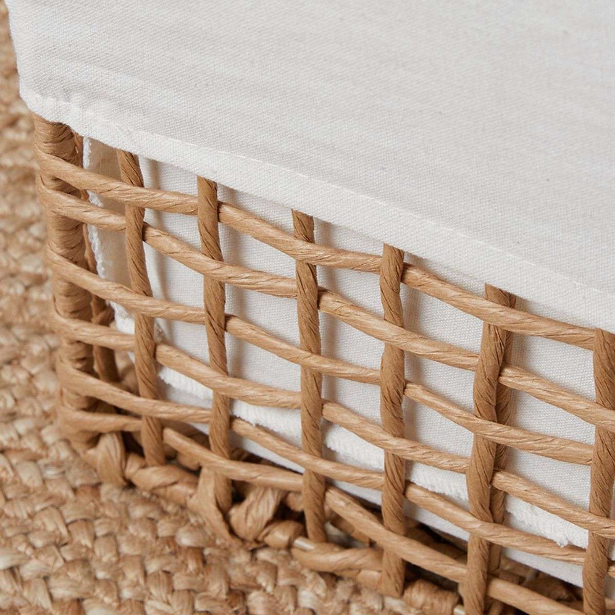 Rattan Look Cube Basket
