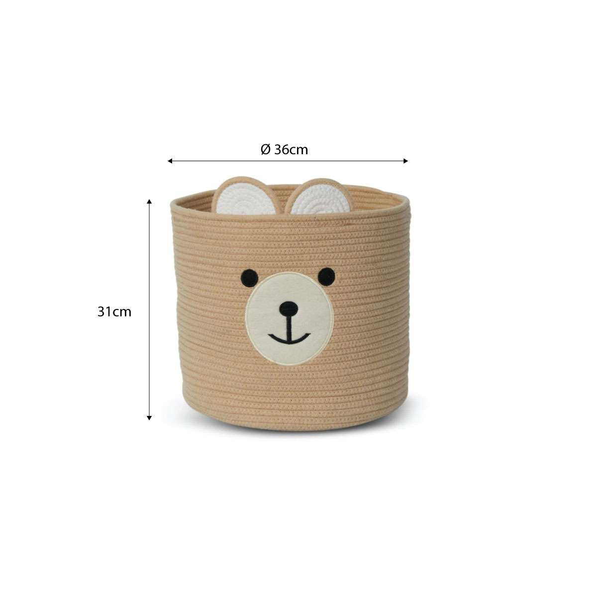 Bear Round Basket - Mocka Australia