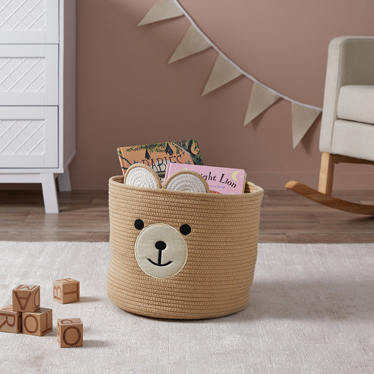 Bear Round Basket