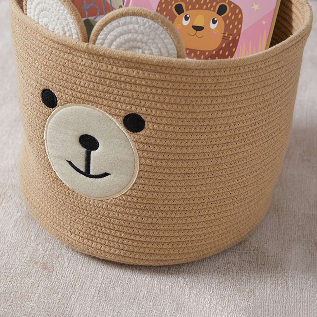 Bear Round Basket