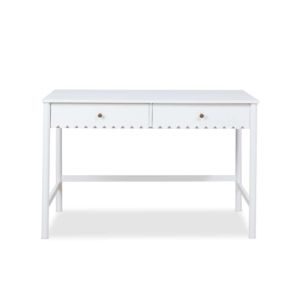 Maisie Scalloped Desk - White