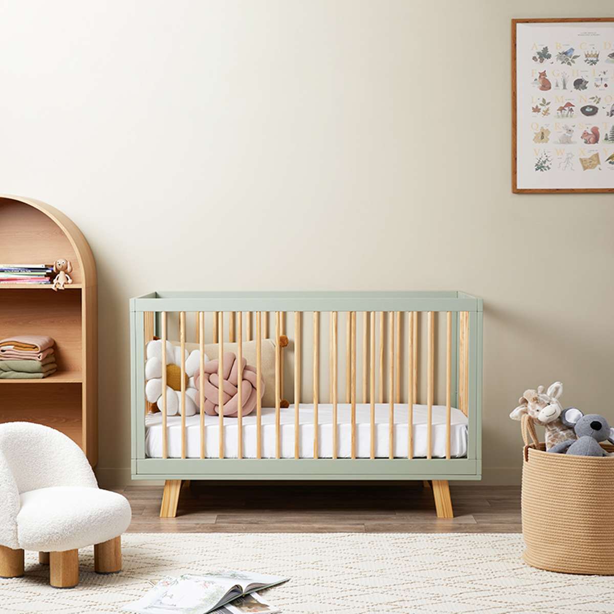 Aspen Mocka Sage Four Piece Nursery Furniture Set
