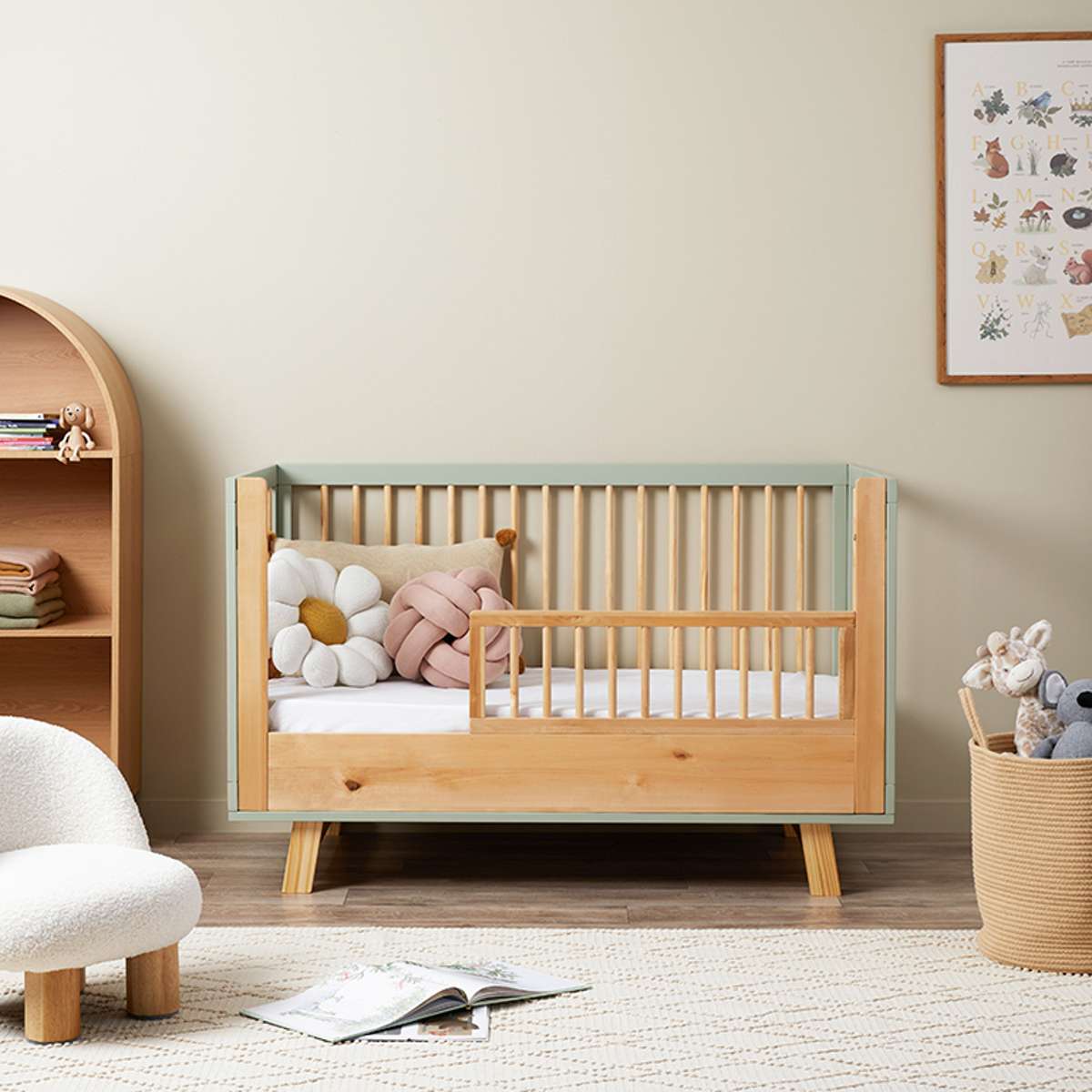 Aspen Classic Cot - Sage/Natural