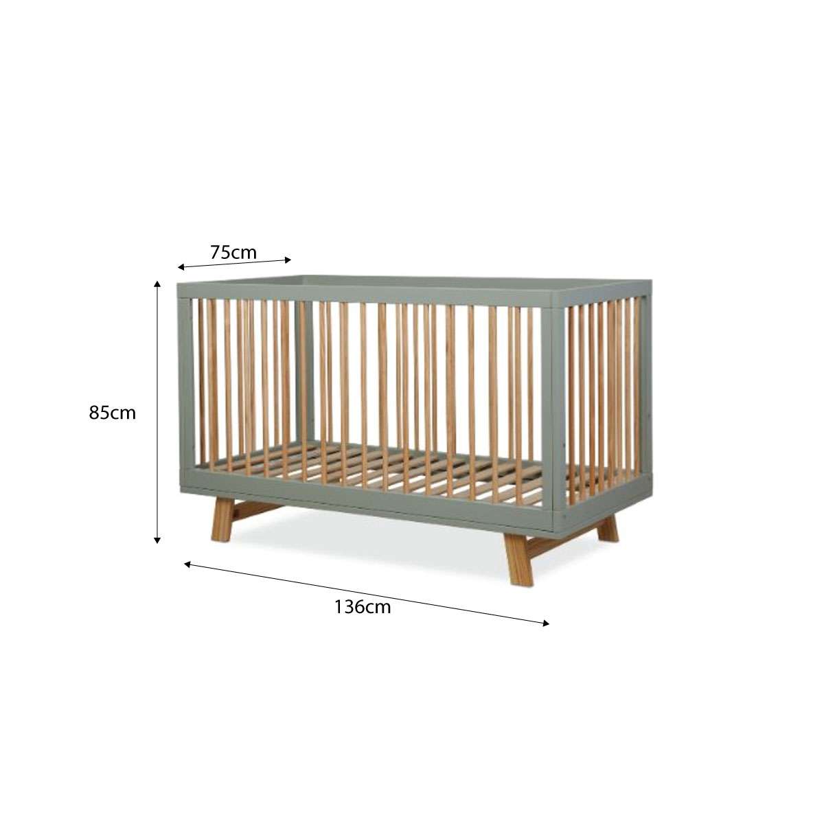 Aspen Classic Cot - Sage/Natural