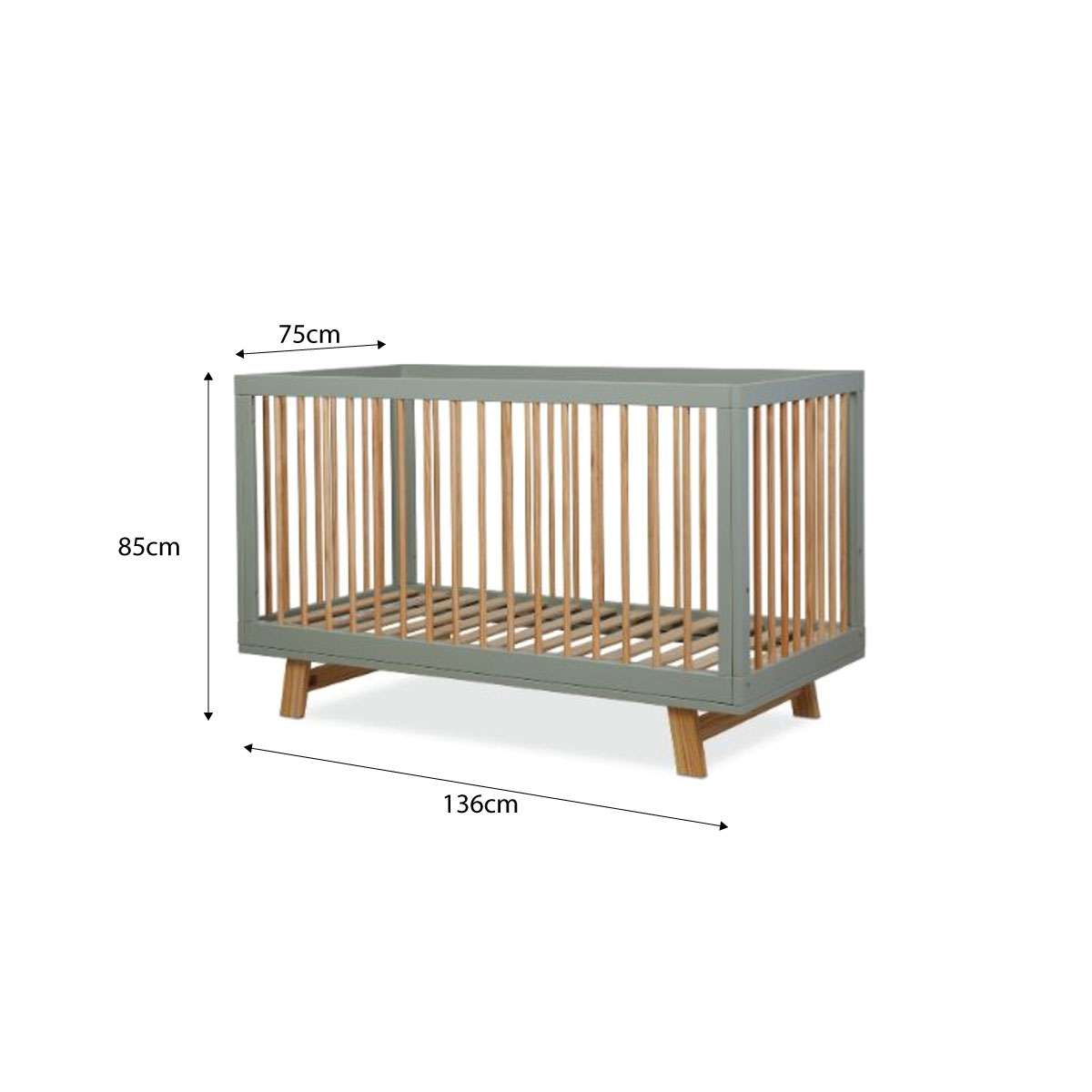 Aspen Mocka Sage Four Piece Nursery Furniture Set