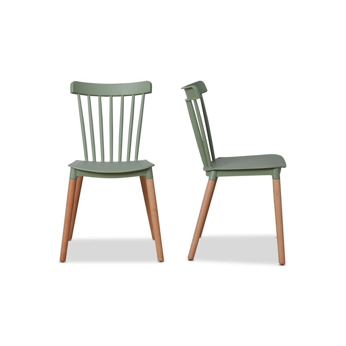 Frida Dining Chair - Set of 2 - Sage Green - Mocka Australia