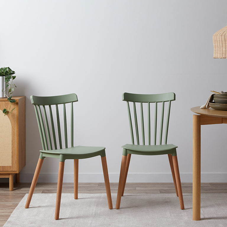 Frida Dining Chair - Set of 2 - Sage Green - Mocka Australia