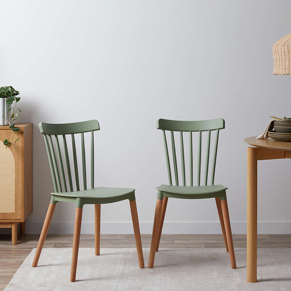 Frida Dining Chair - Sage Green Set of Four Bundle - Mocka Australia