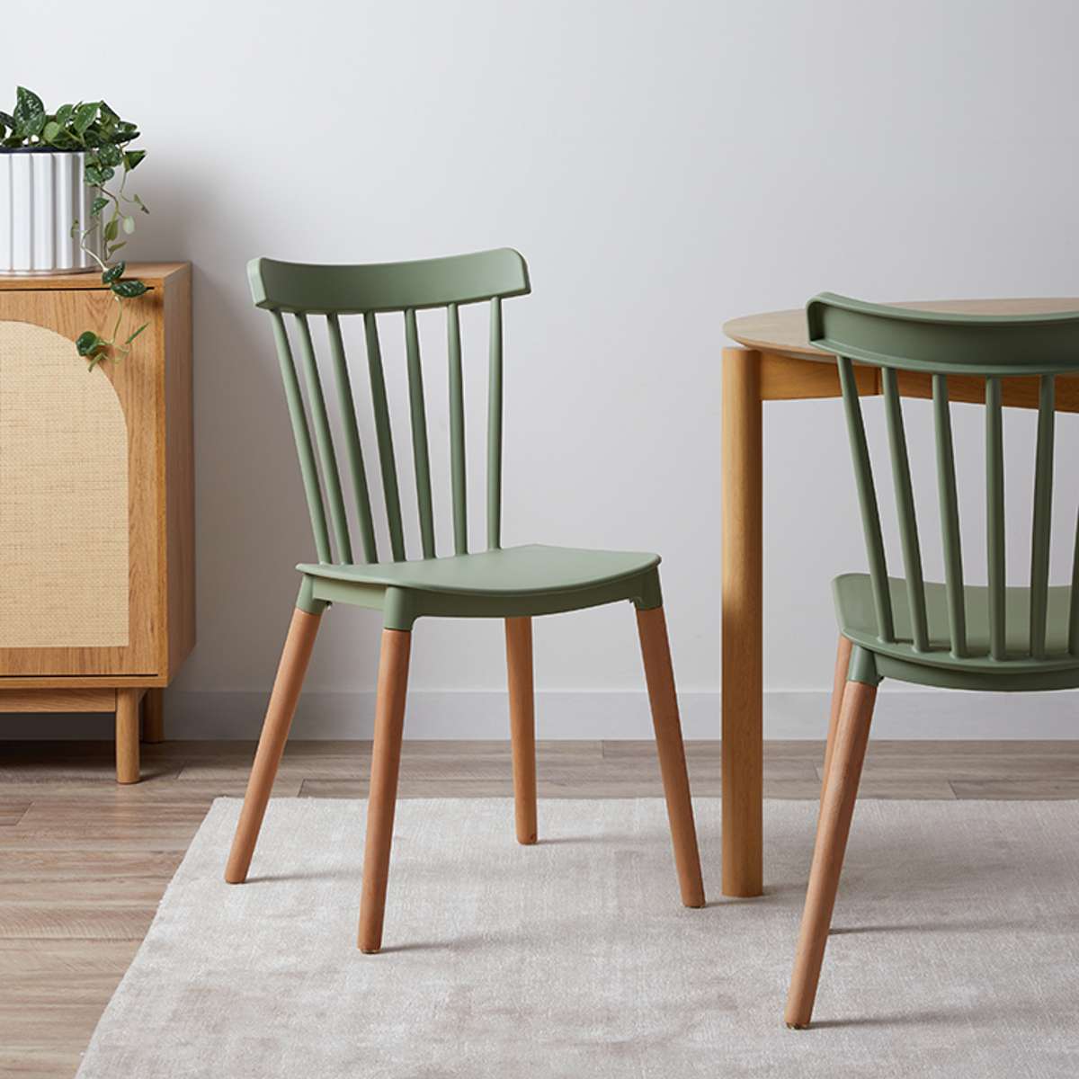 Frida Dining Chair - Set of 2 - Sage Green